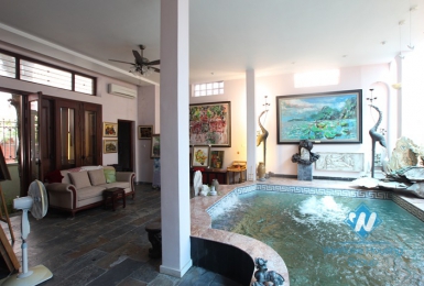 Bright house with swimming pool available for rent in Westlake area, Hanoi, fully furnished.